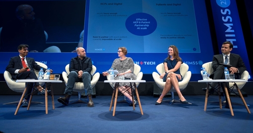 Panel of expert speakers at HIMSS23 Europe