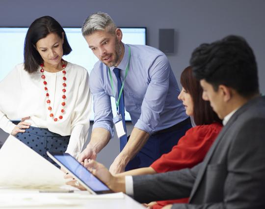 Cybersecurity team developing incident response plan