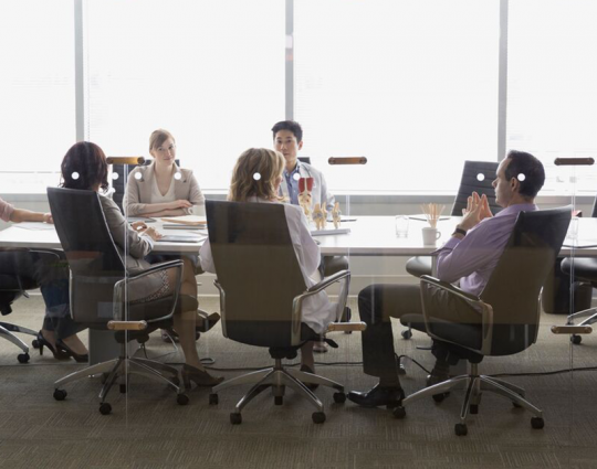 Healthcare team determining cybersecurity strategy